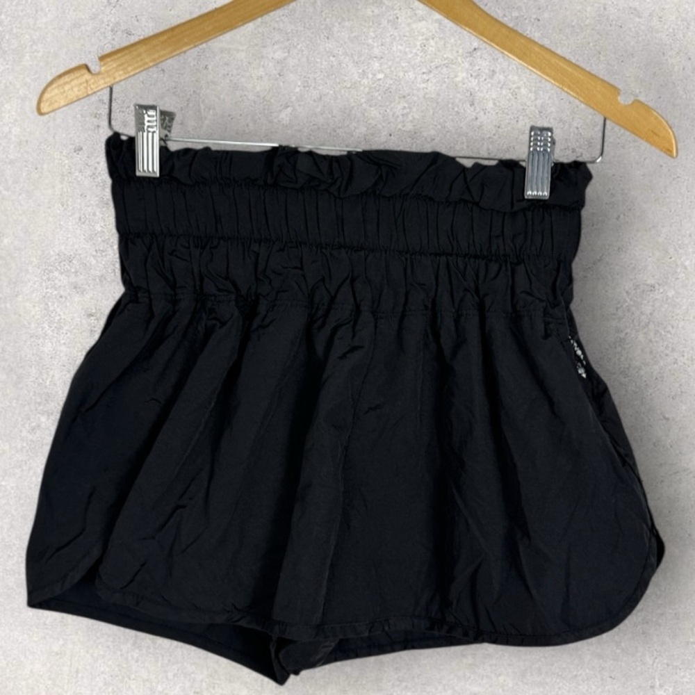 Free People Movement Black The Way Home Shorts 2” with Built-in Briefs